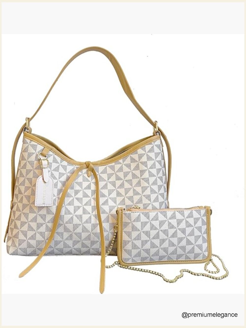PU Leather Tote Bag with Coin Purse - Large Capacity Shoulder Bag